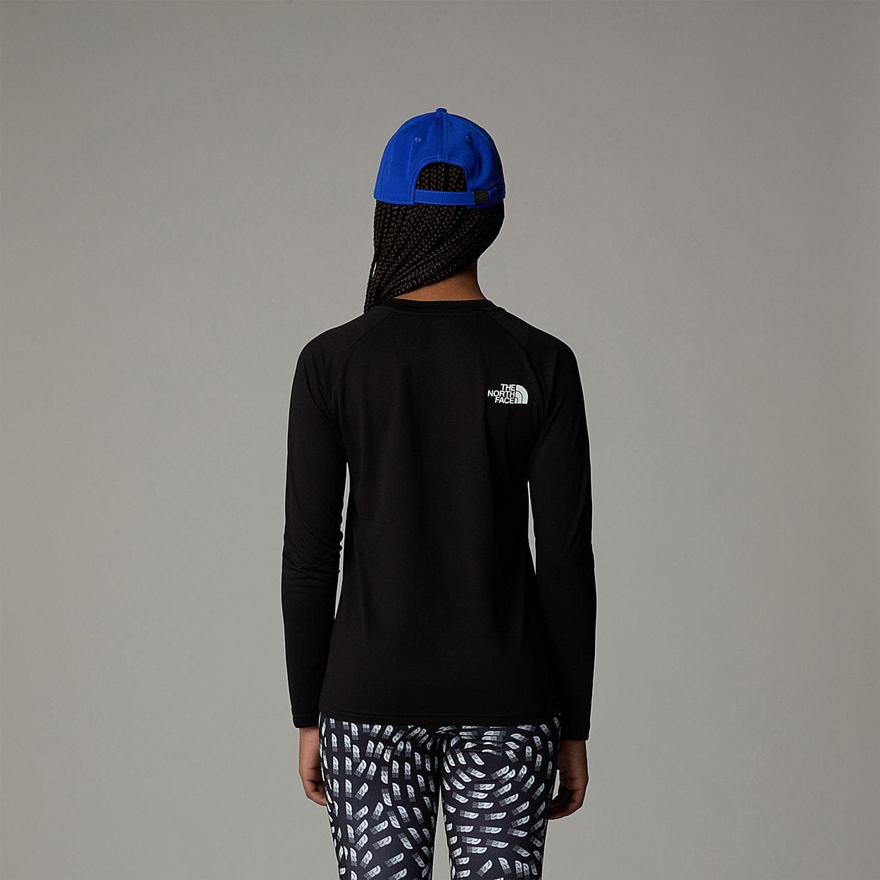 The North Face 儿童 Never Stop 长袖 T 恤(黑色)