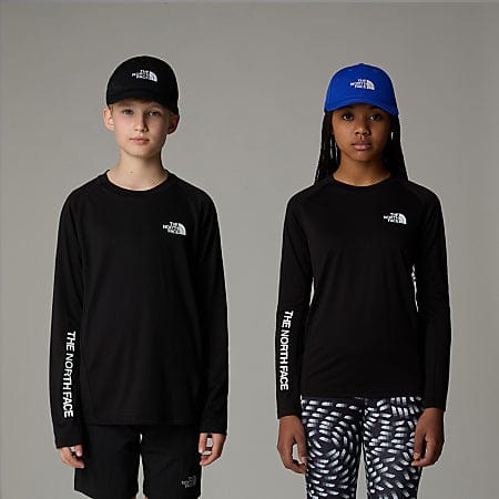 The North Face 儿童 Never Stop 长袖 T 恤(黑色)