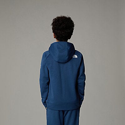 The North Face 男童蓝色 Mountain Athletics 全拉链连帽衫