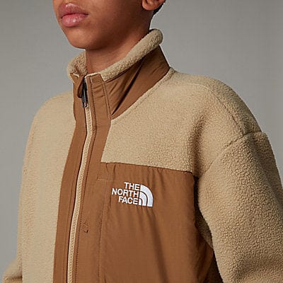 The North Face 男童 Yumiori 羊毛全拉链夹克(米色)
