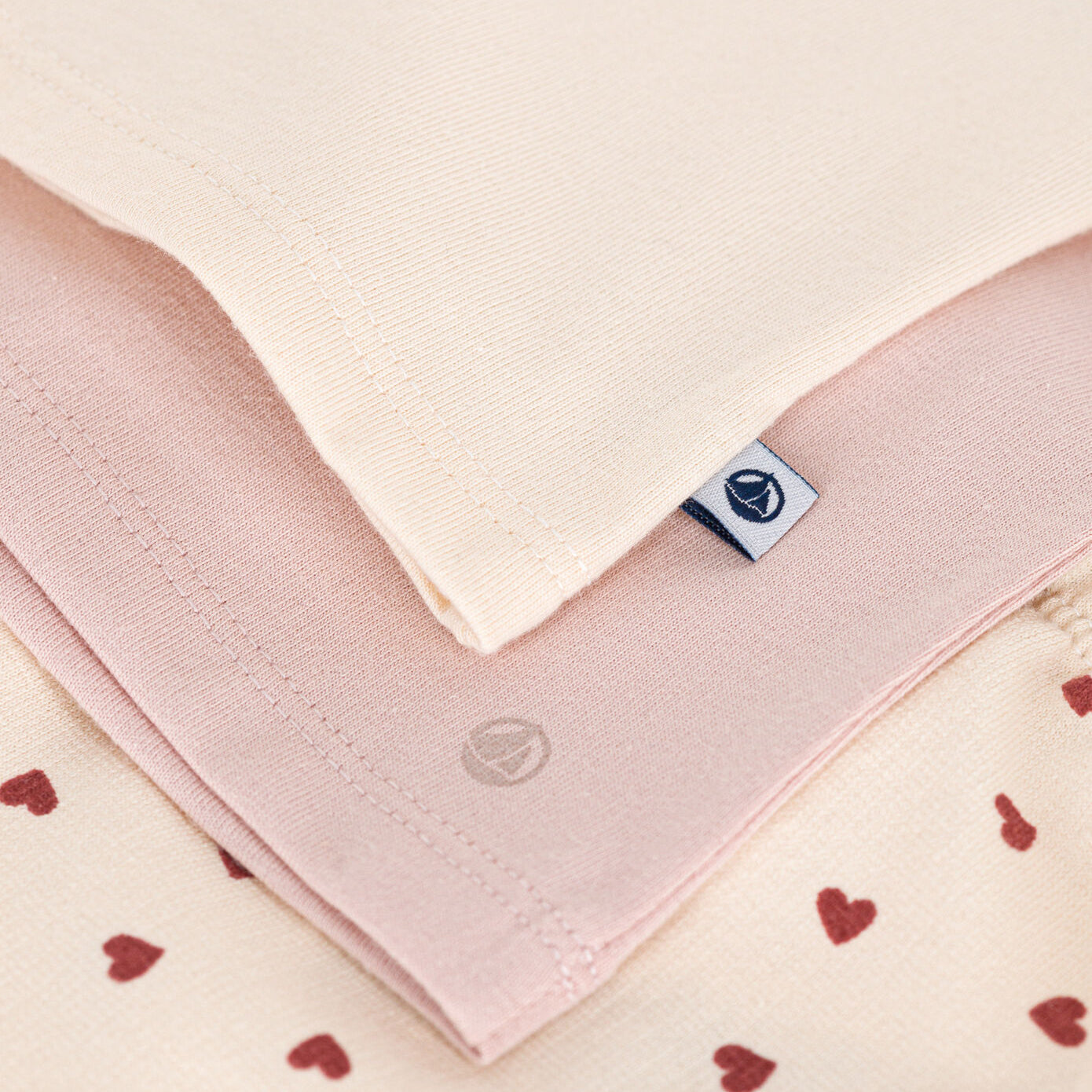 女婴白色棉套装(3件)