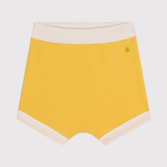 婴儿黄色棉短裤