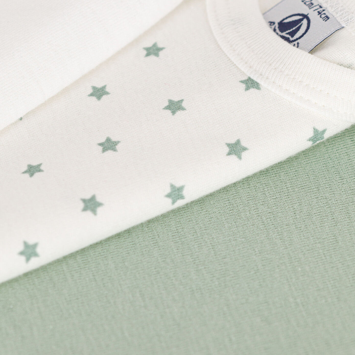 婴儿白色棉连体衣套装(3件)