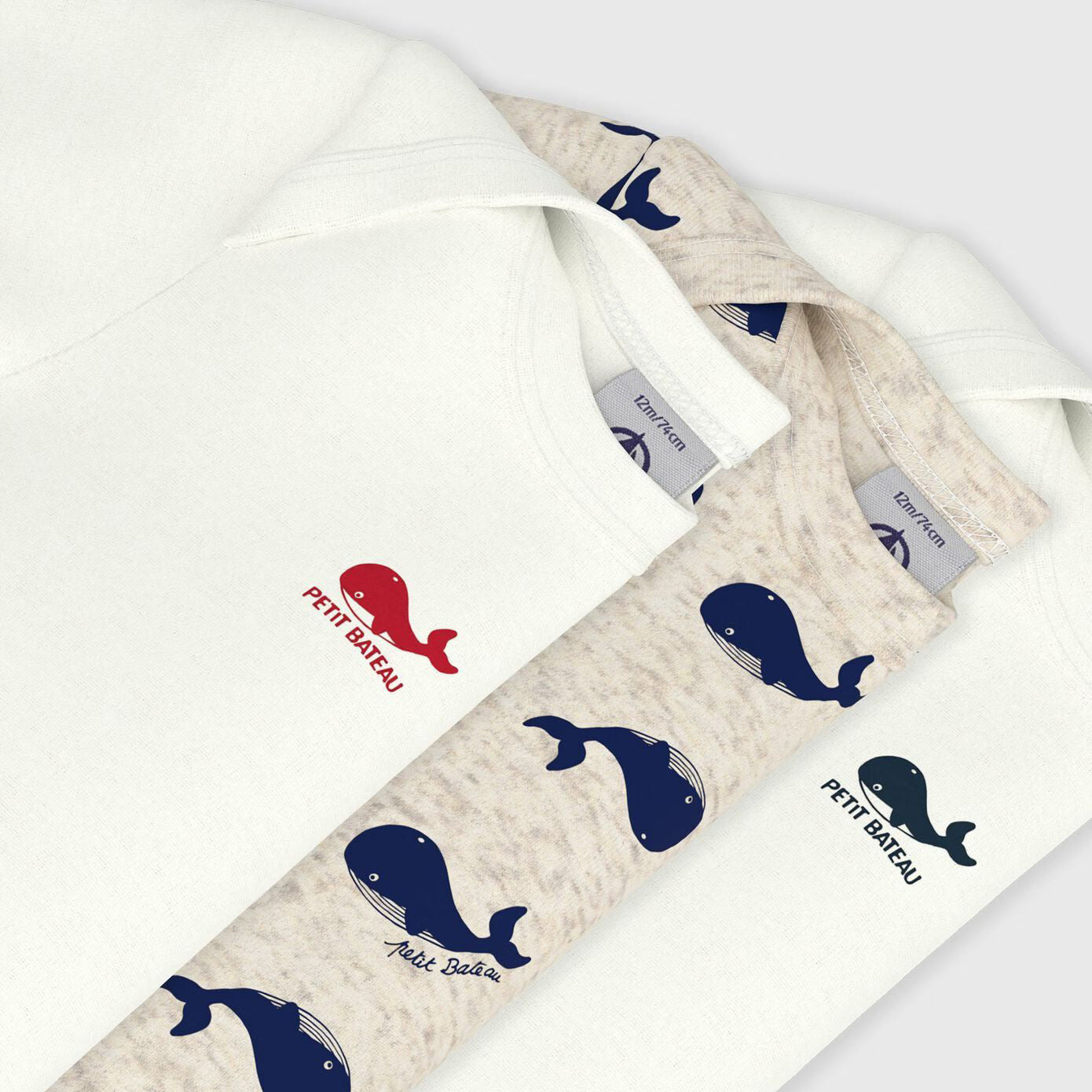 婴儿三色棉连体衣套装(3件)