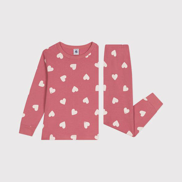 女童粉色印花Logo棉套装