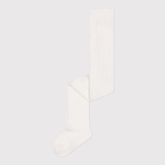女婴白色棉连裤袜