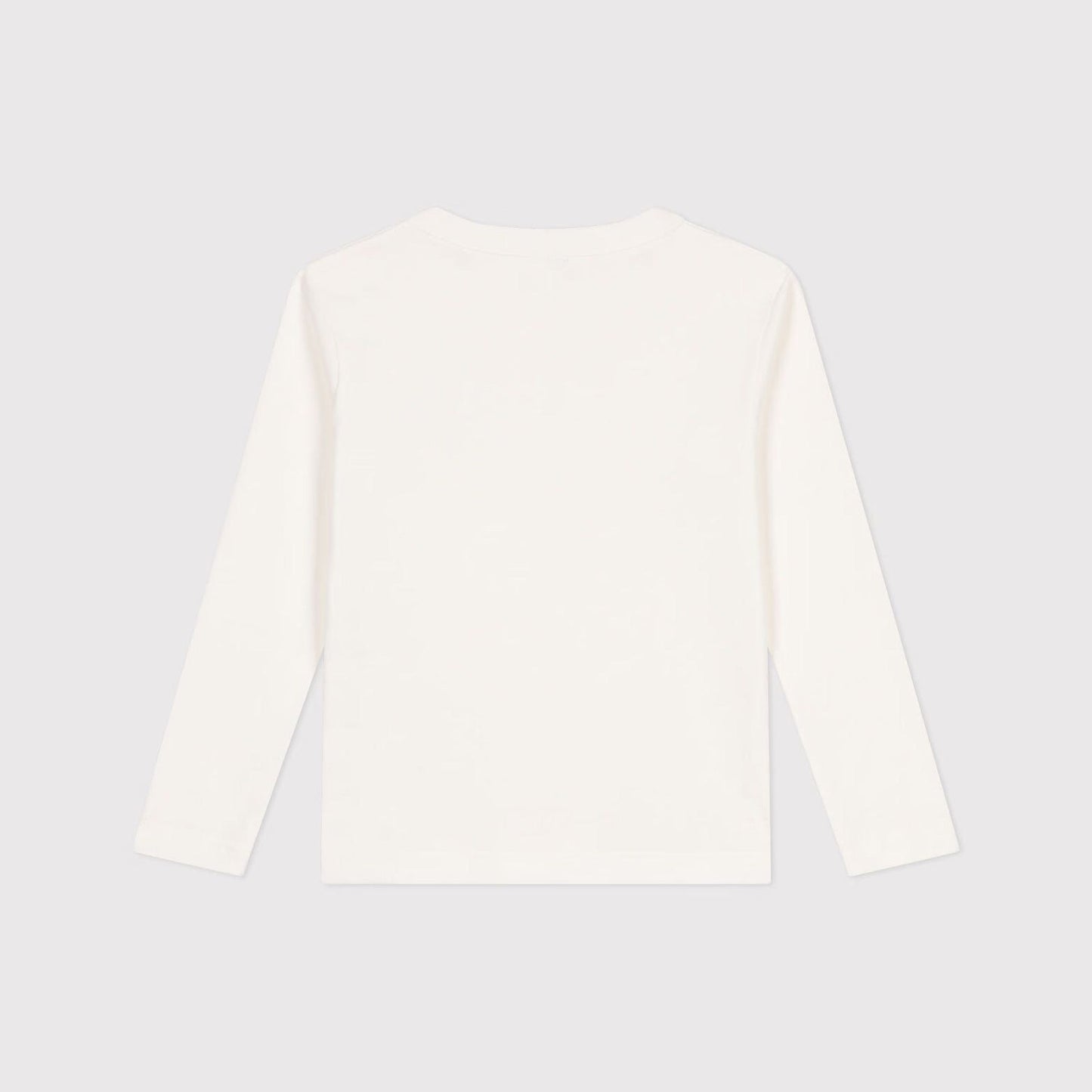 女童象牙白Logo刺绣棉衬衫