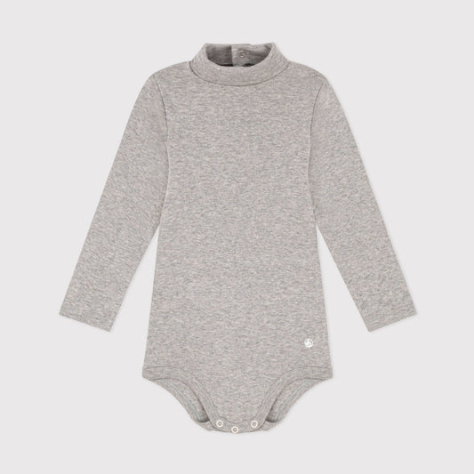 男婴灰色棉连体衣