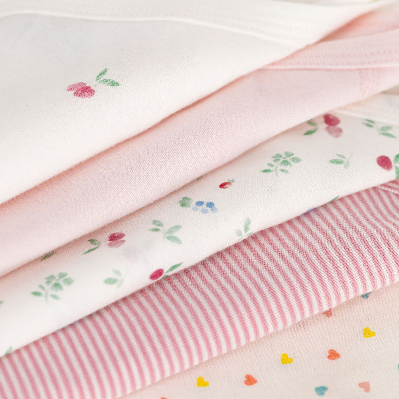 女婴彩色棉连体衣套装(5件)