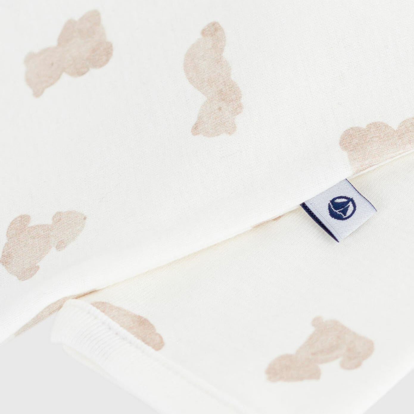 婴儿白色印花棉连体衣