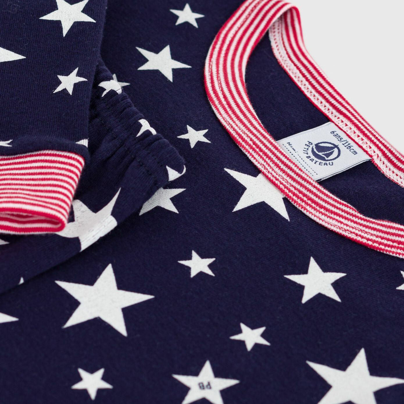 男童藏青色星星棉睡衣套装