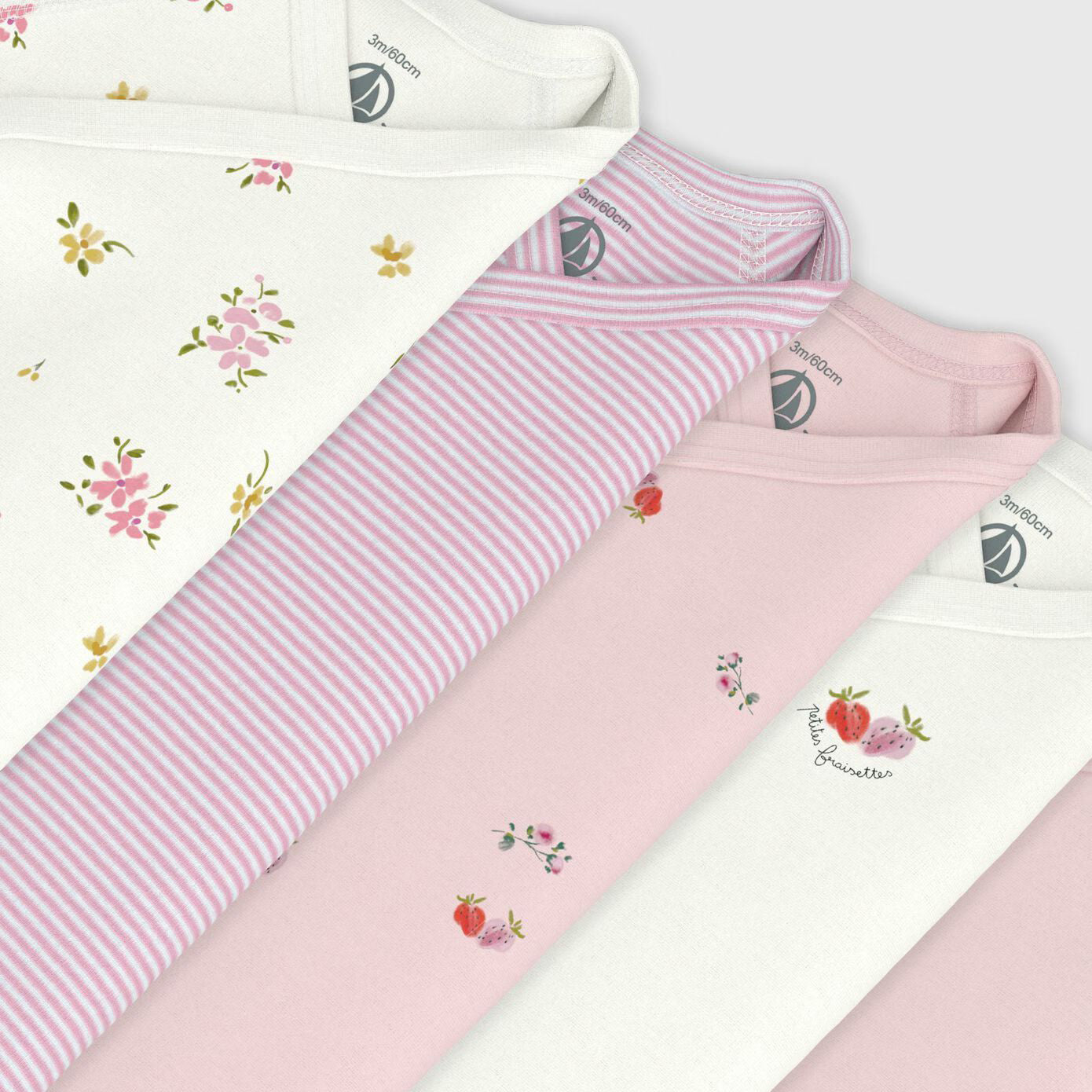 女婴彩色棉连体衣套装(5件)