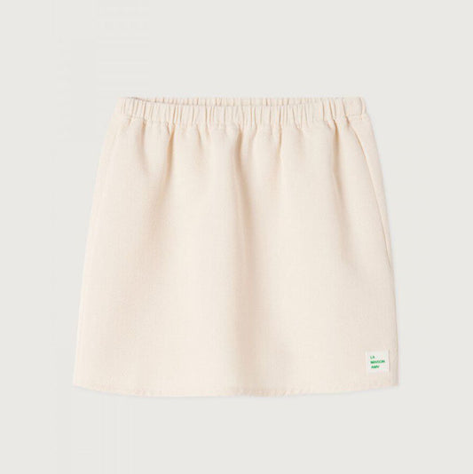 女士白色棉短裙