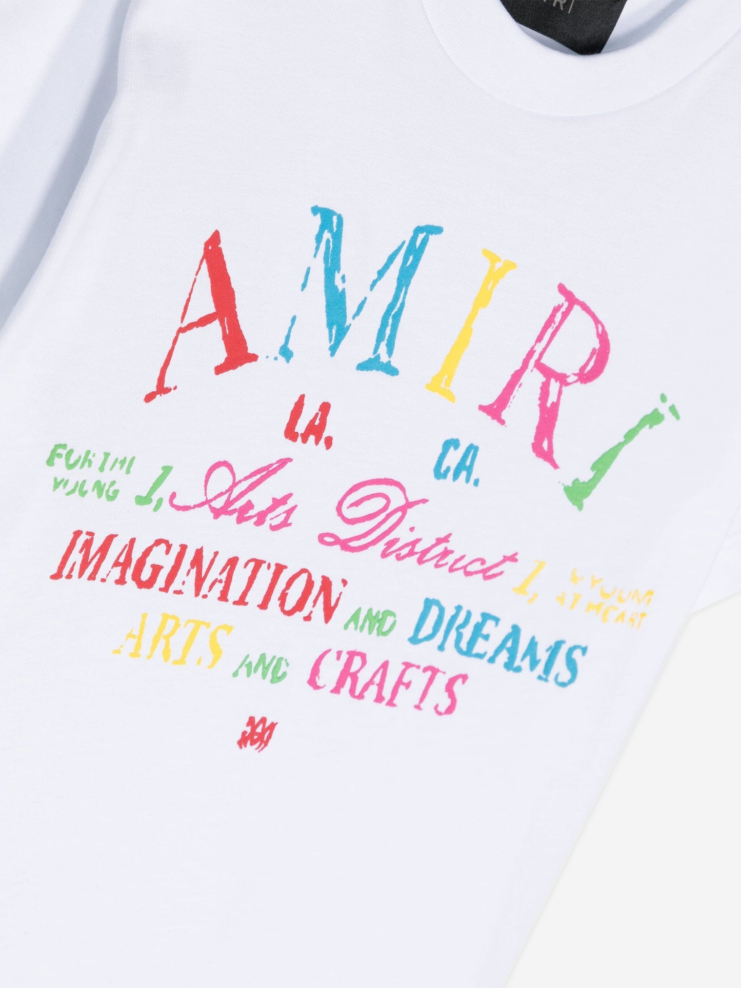 Amiri Kids Arts District 白色涂鸦 T 恤