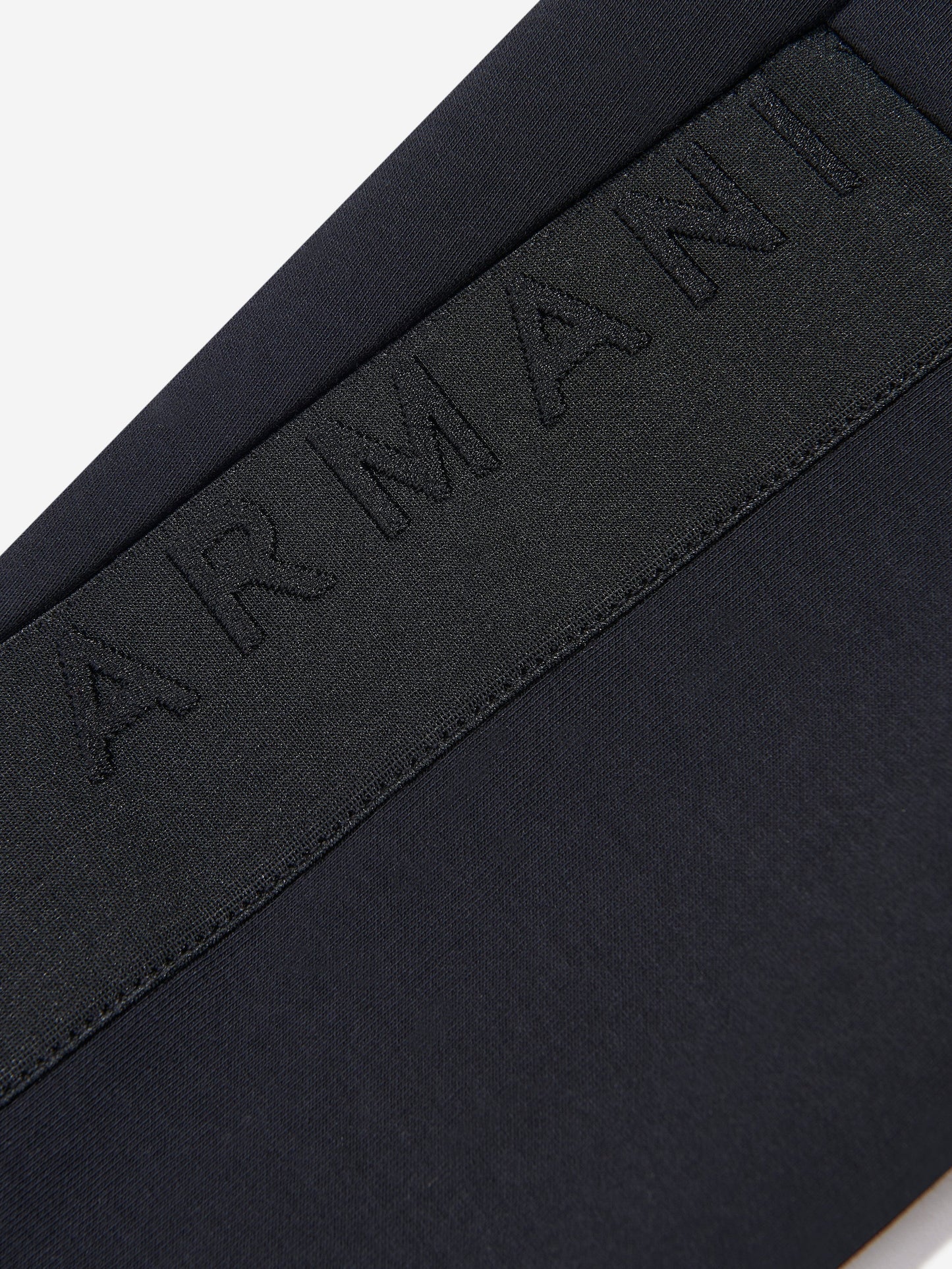 Emporio Armani 男童海军蓝徽标慢跑裤