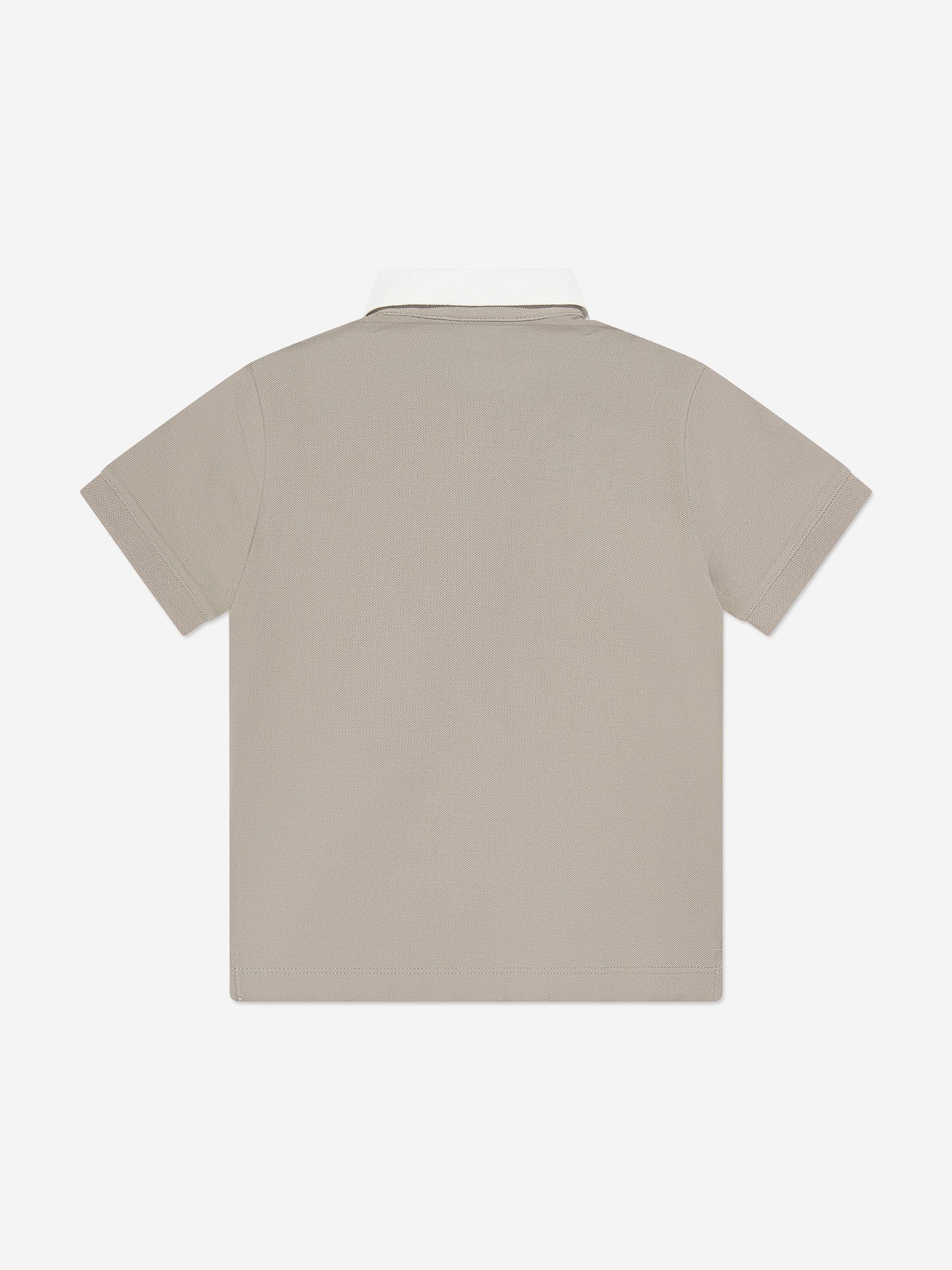 Emporio Armani 男童米色徽标 Polo 衫