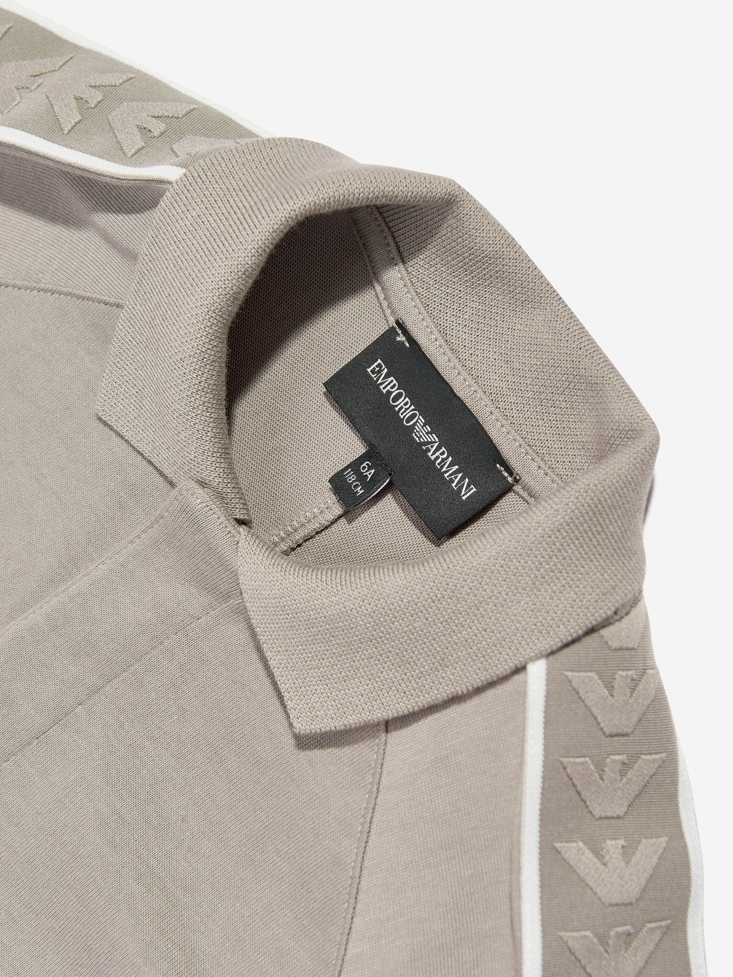 Emporio Armani 男童长袖 Polo 衫(米色)
