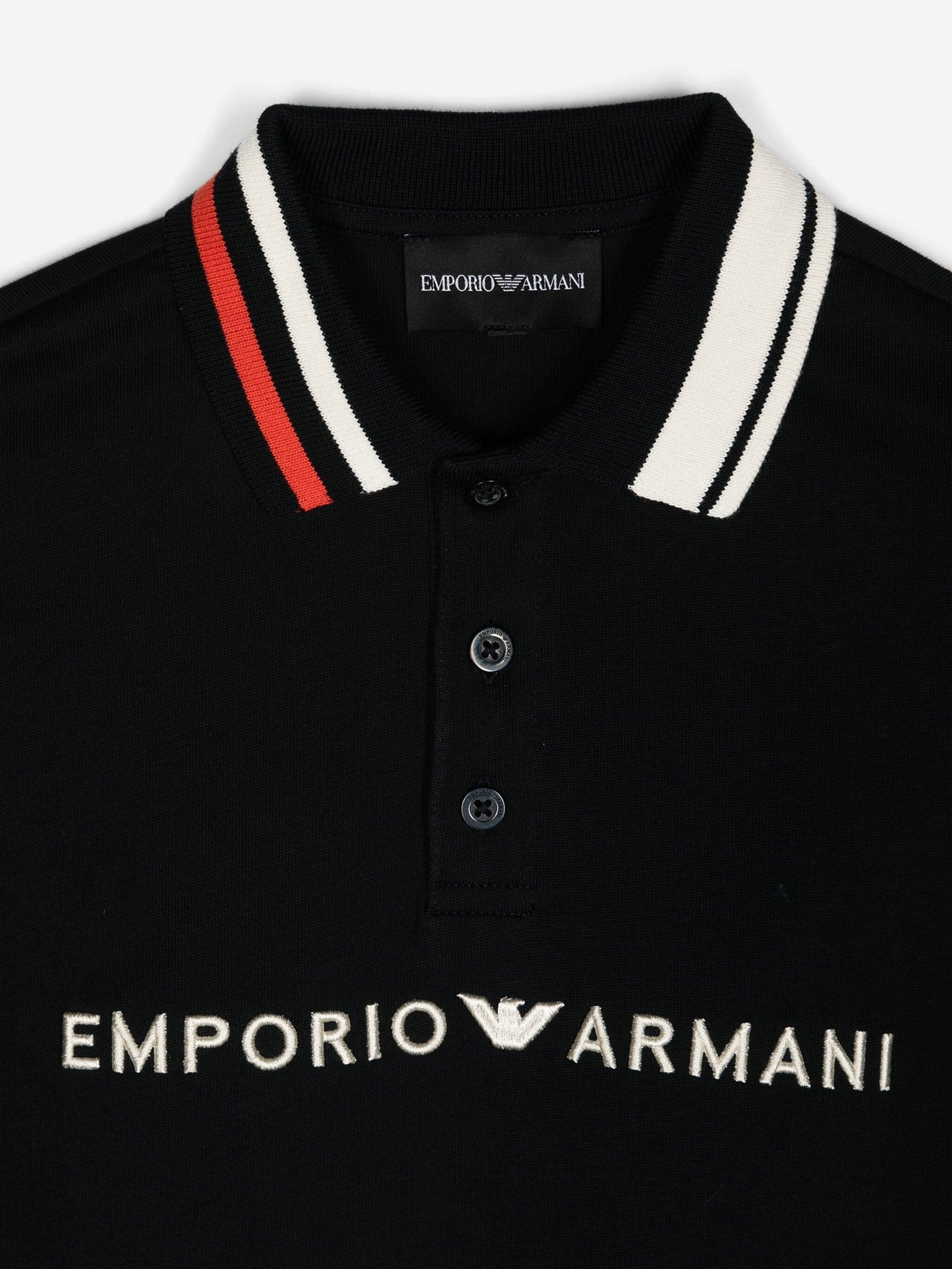 Emporio Armani 男童长袖 Polo 衫(海军蓝)