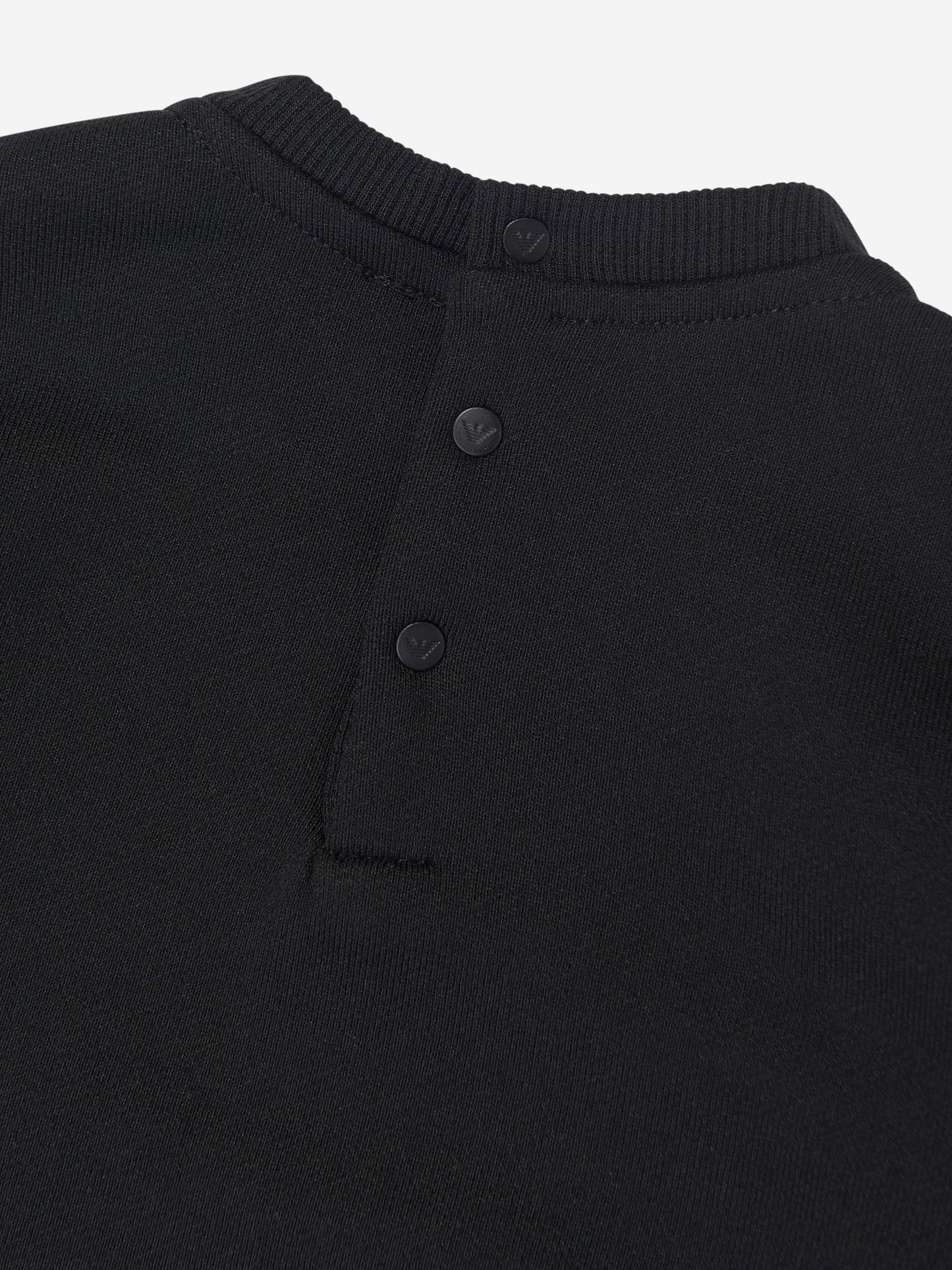 Emporio Armani 男婴黑色徽标运动衫