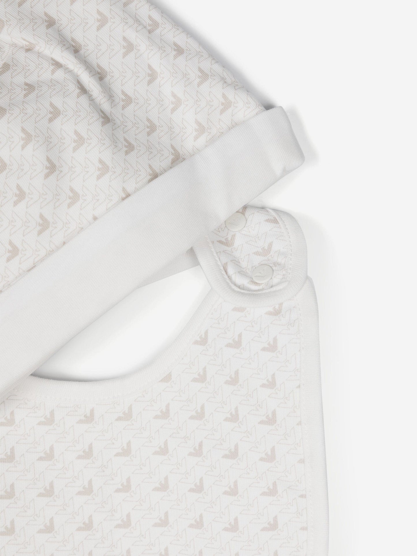 Emporio Armani Baby Logo 婴儿连体衣礼品套装(米色)
