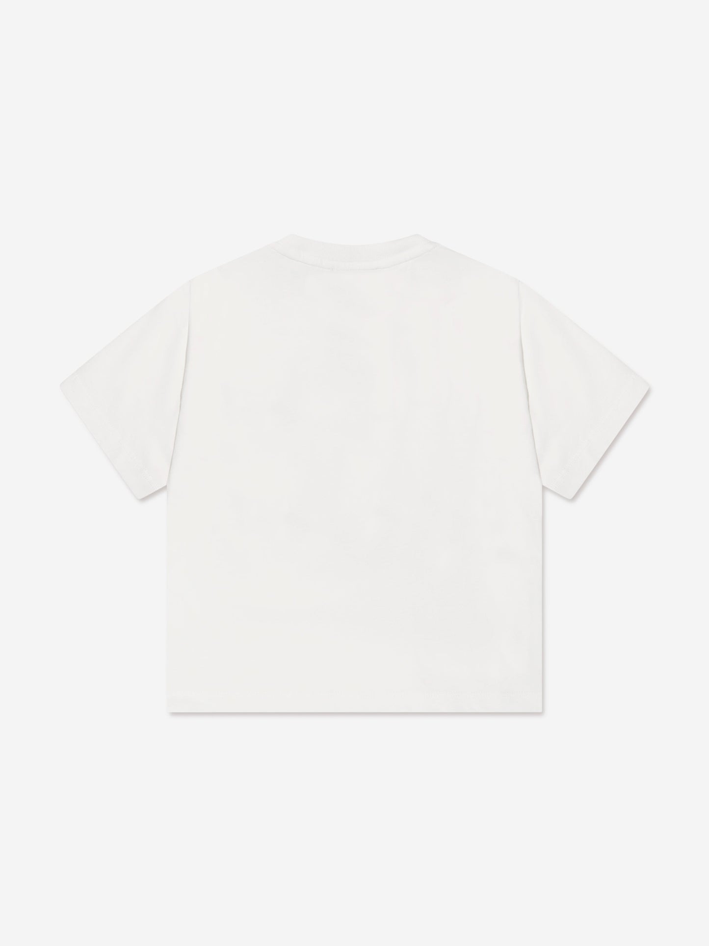Emporio Armani 男童白色徽标 T 恤