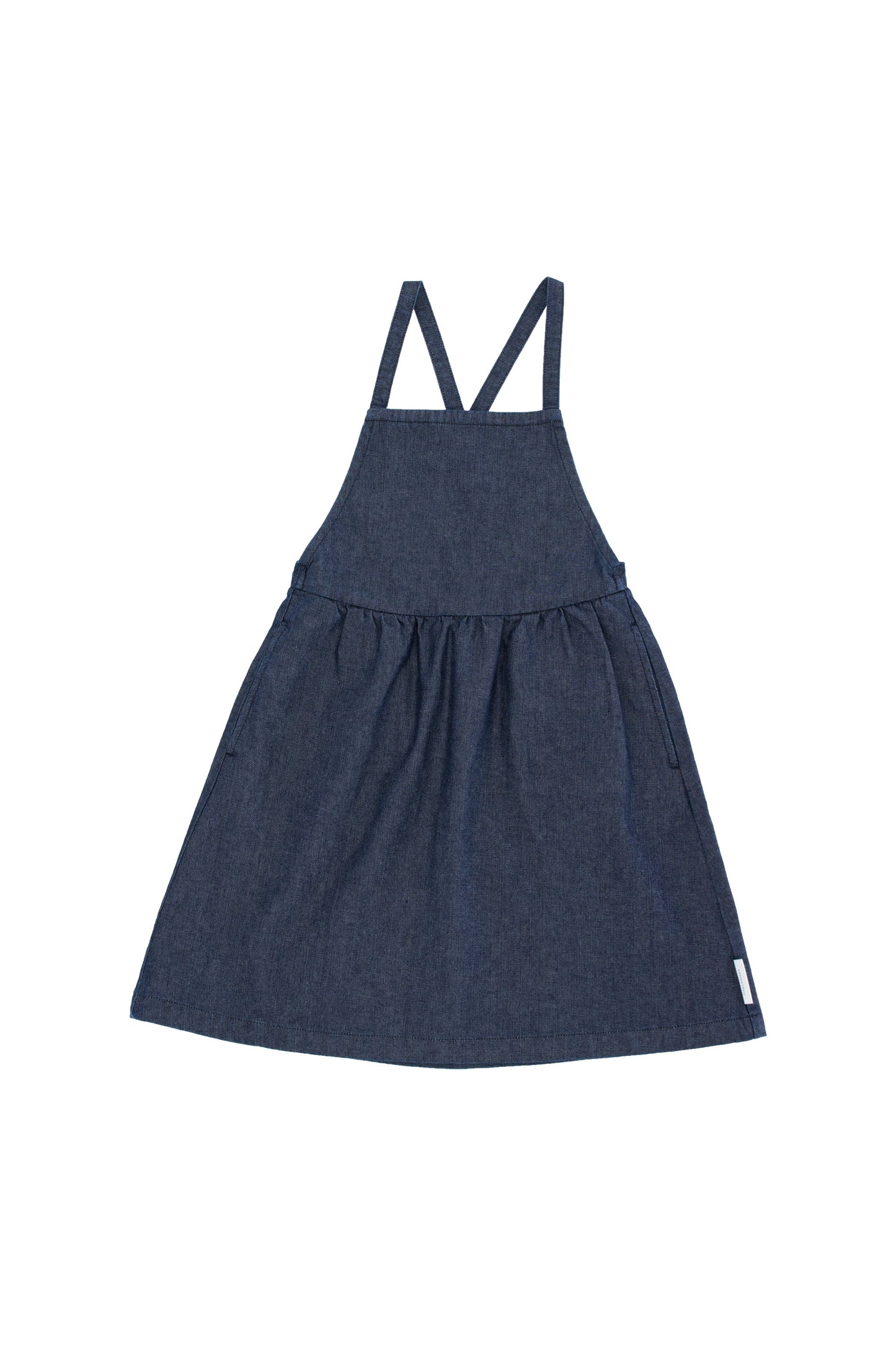 Girls Navy Cotton Dress