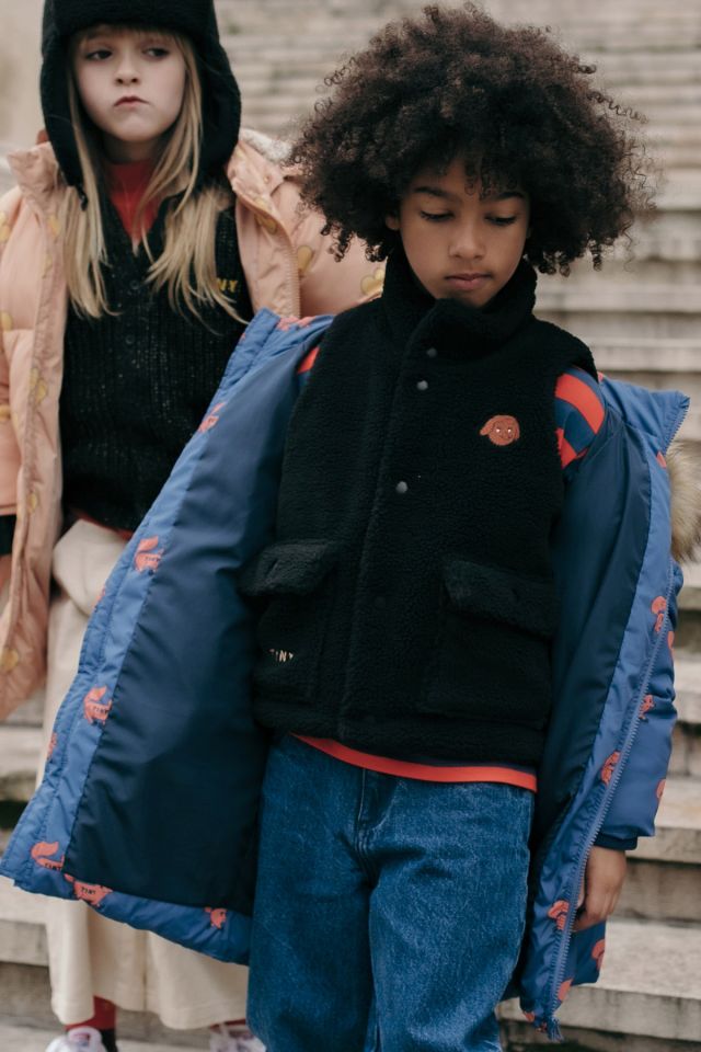Boys & Girls Black Dog Sherpa Vest
