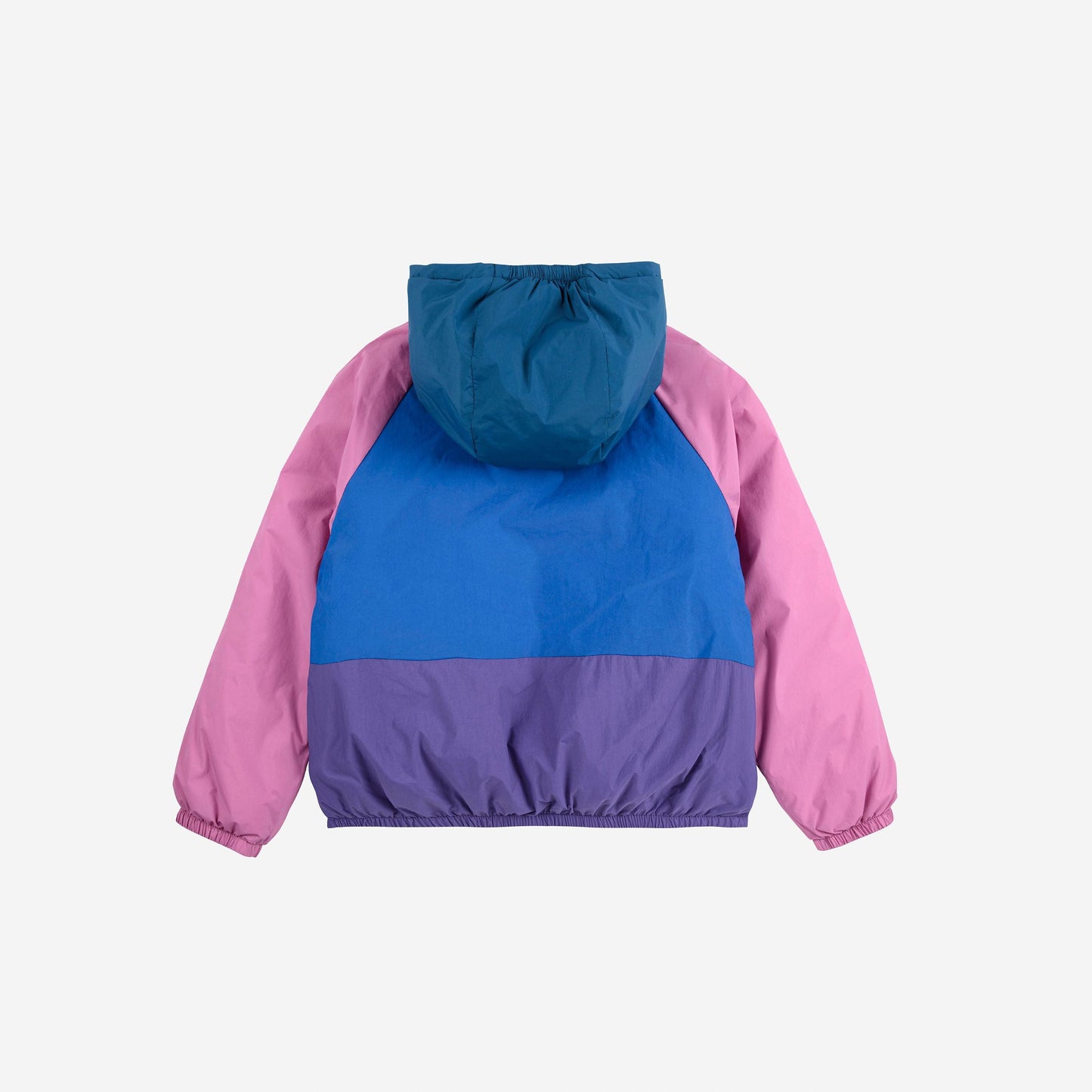 女童紫色幸运草印花双面棉服
