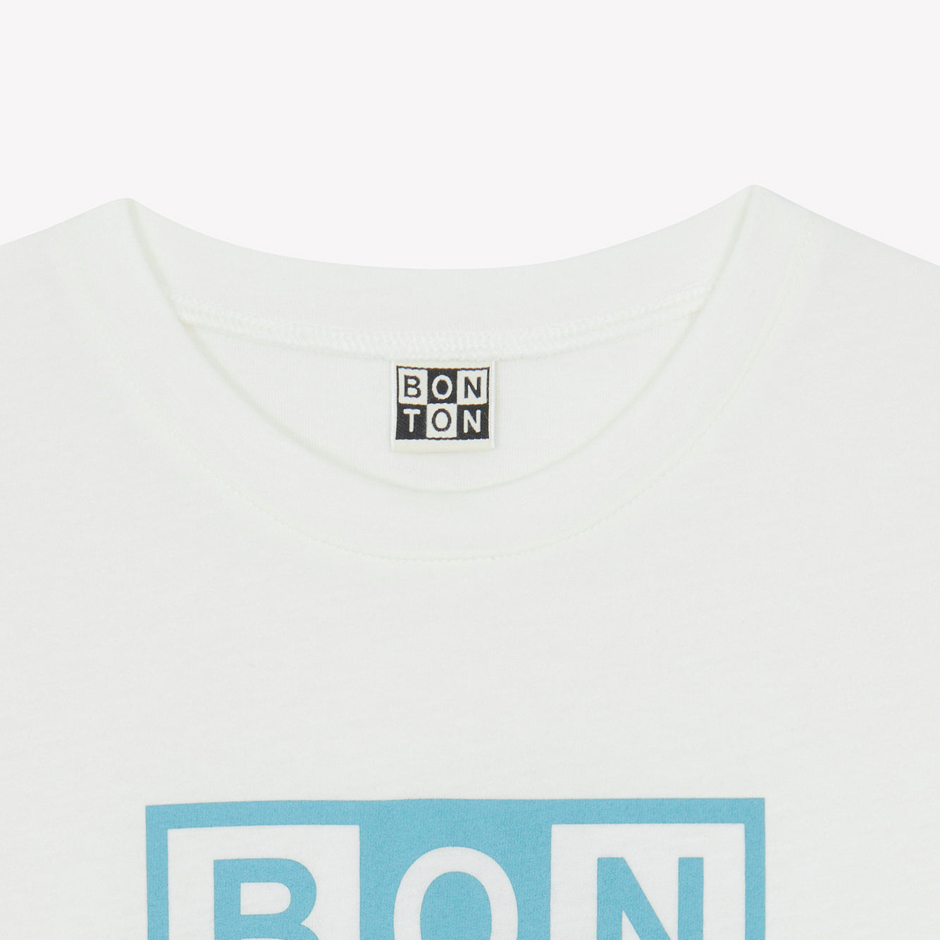 男童白色印花Logo棉T恤