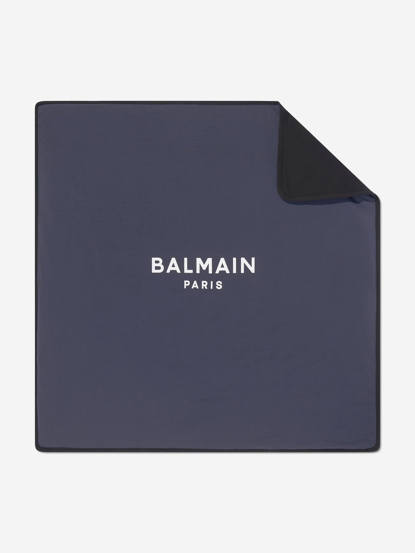 Balmain Baby Paris 徽标毛毯(海军蓝)