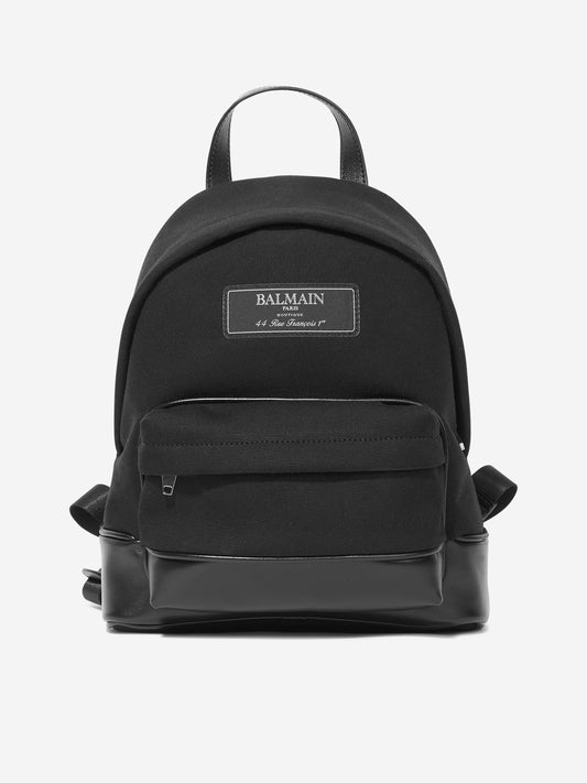 Balmain Kids 徽标背包 黑色(30 厘米)