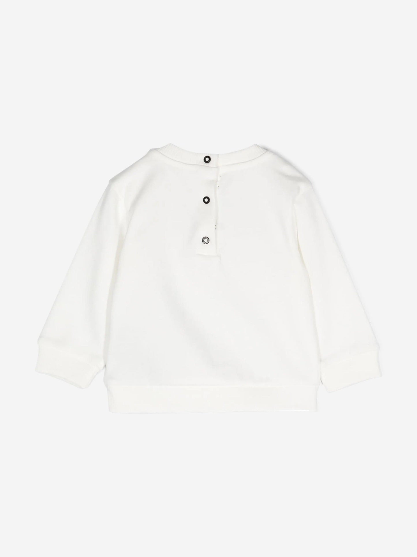 Balmain Baby Paris 象牙色徽标运动衫