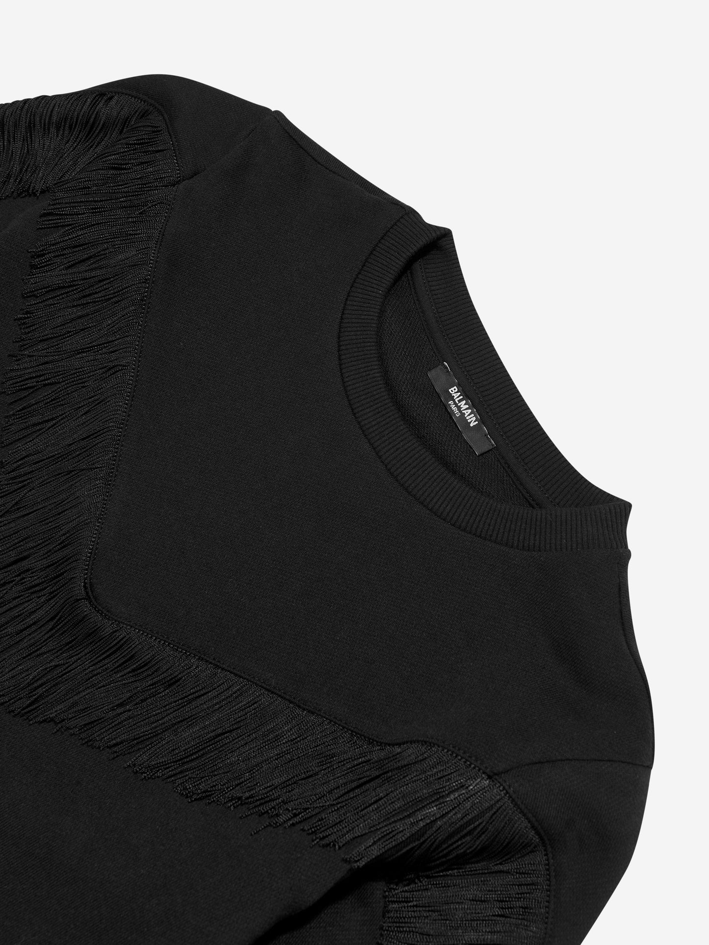 Balmain 女童流苏运动衫(黑色)