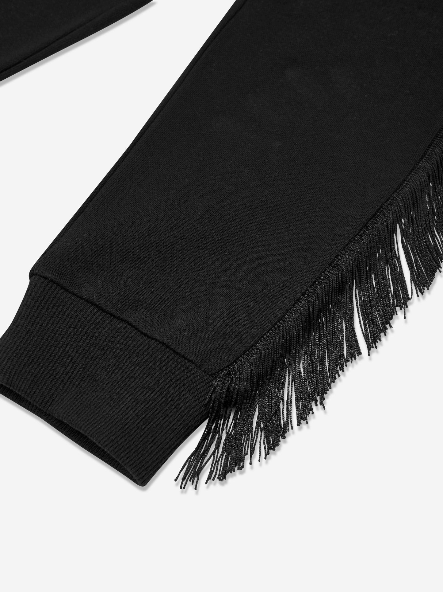 Balmain 女童流苏徽标慢跑裤(黑色)