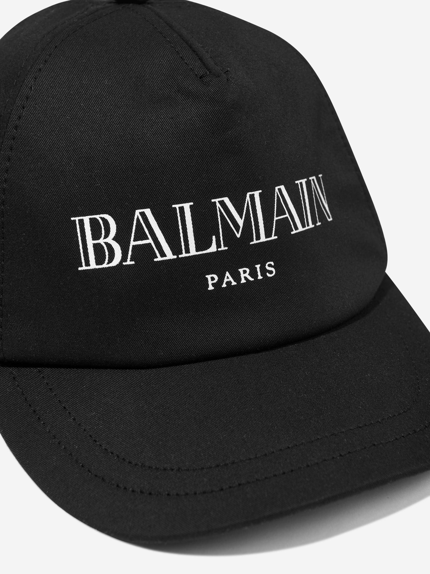 Balmain Kids Paris 徽标帽子 黑色