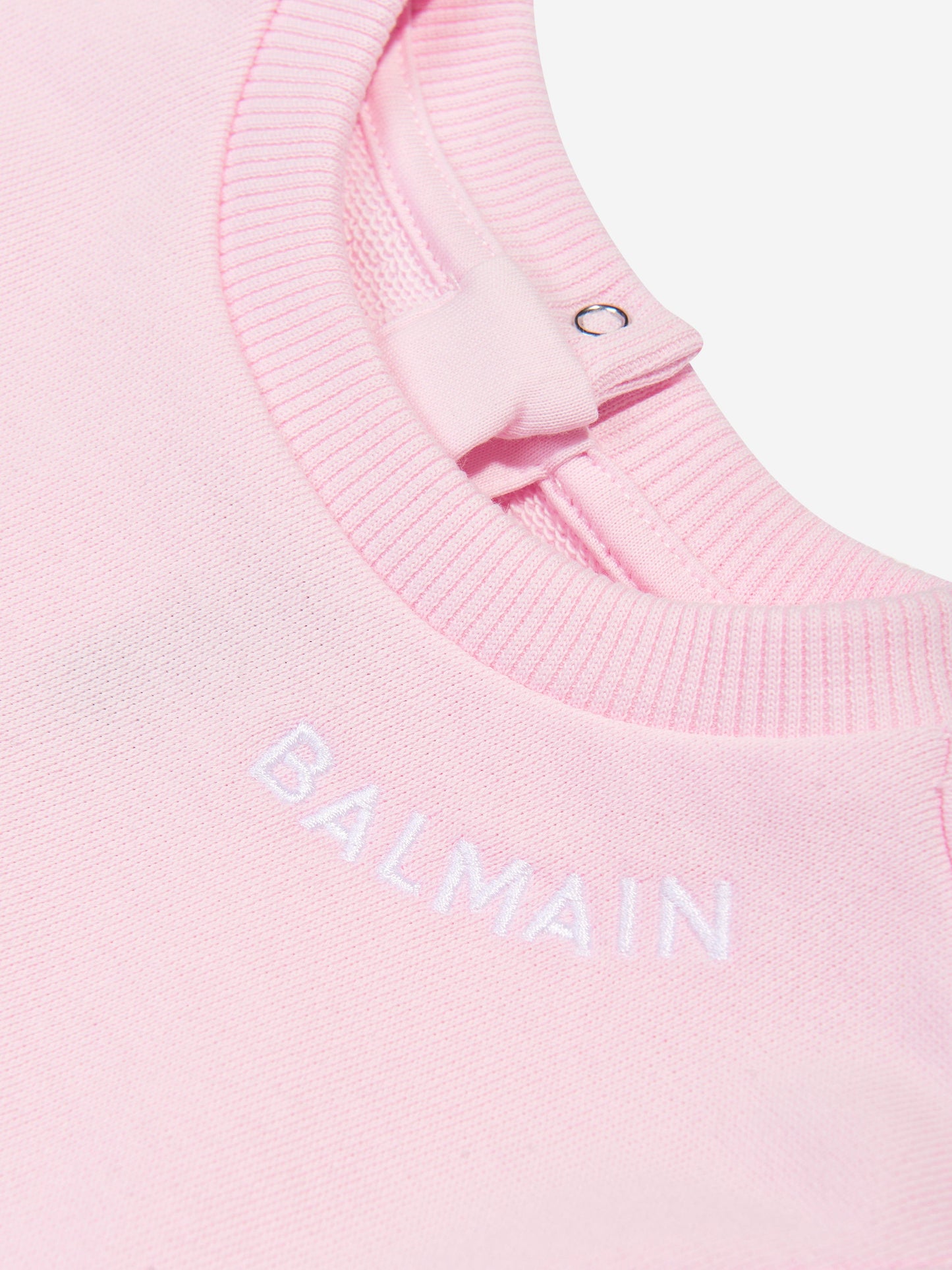Balmain 女婴粉色徽标运动衫