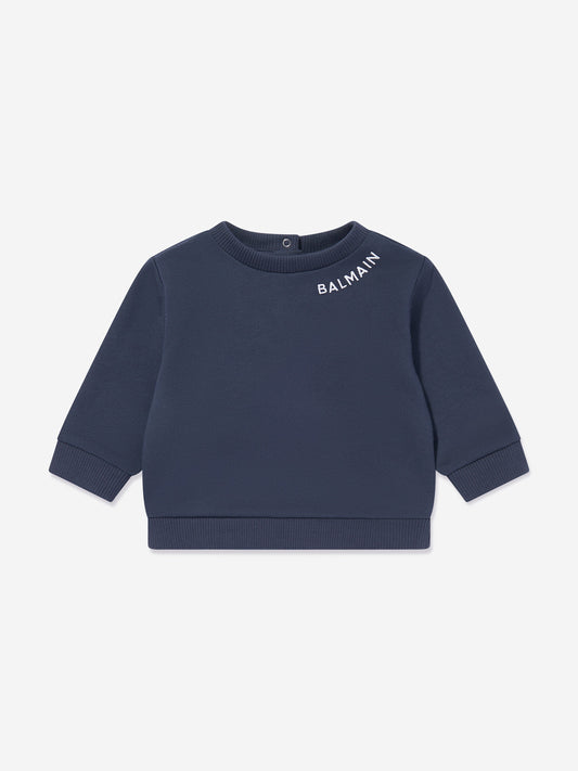 Balmain Baby Logo 海军蓝运动衫