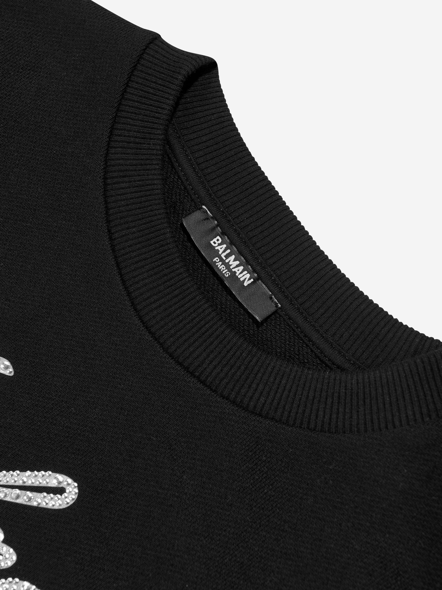 Balmain 女童巴黎徽标黑色运动衫