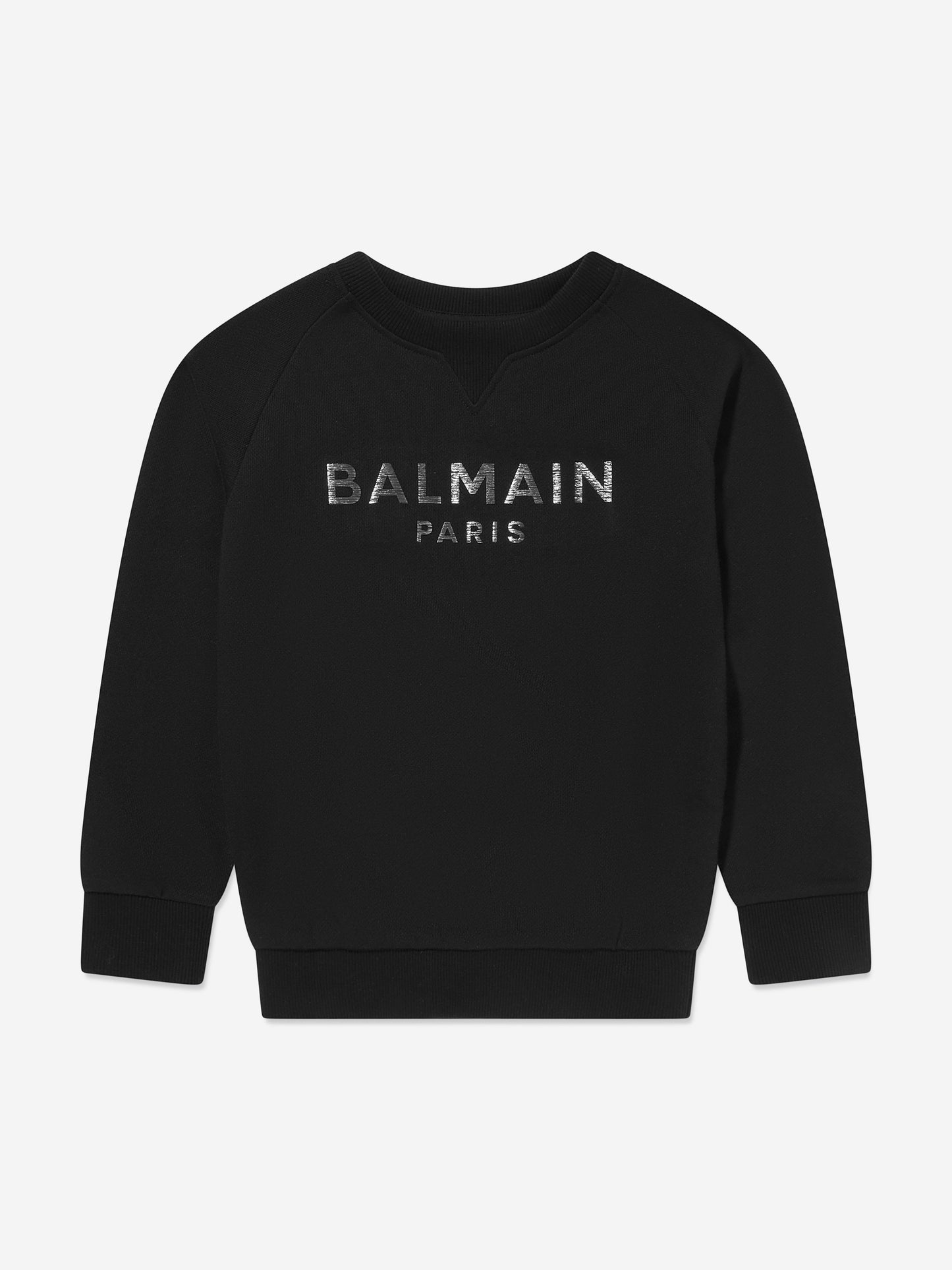 Balmain Kids Paris 徽标运动衫(黑色)
