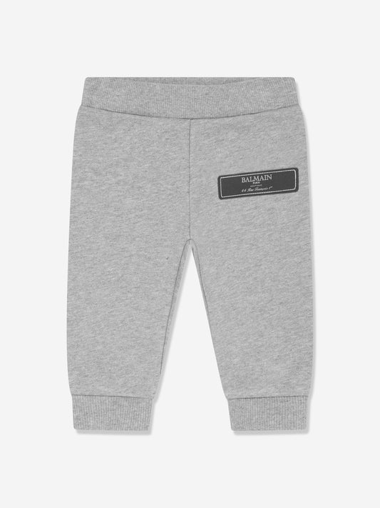 Balmain Baby Logo 慢跑裤(灰色)