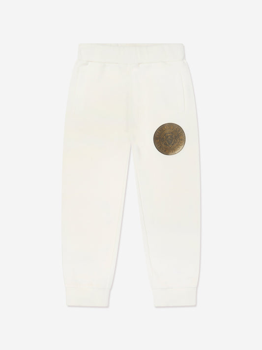 Balmain Kids Logo 慢跑裤(象牙色)