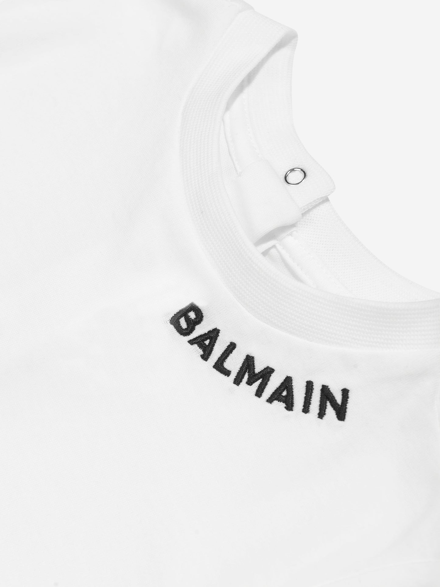 Balmain 婴儿徽标 T 恤(白色)