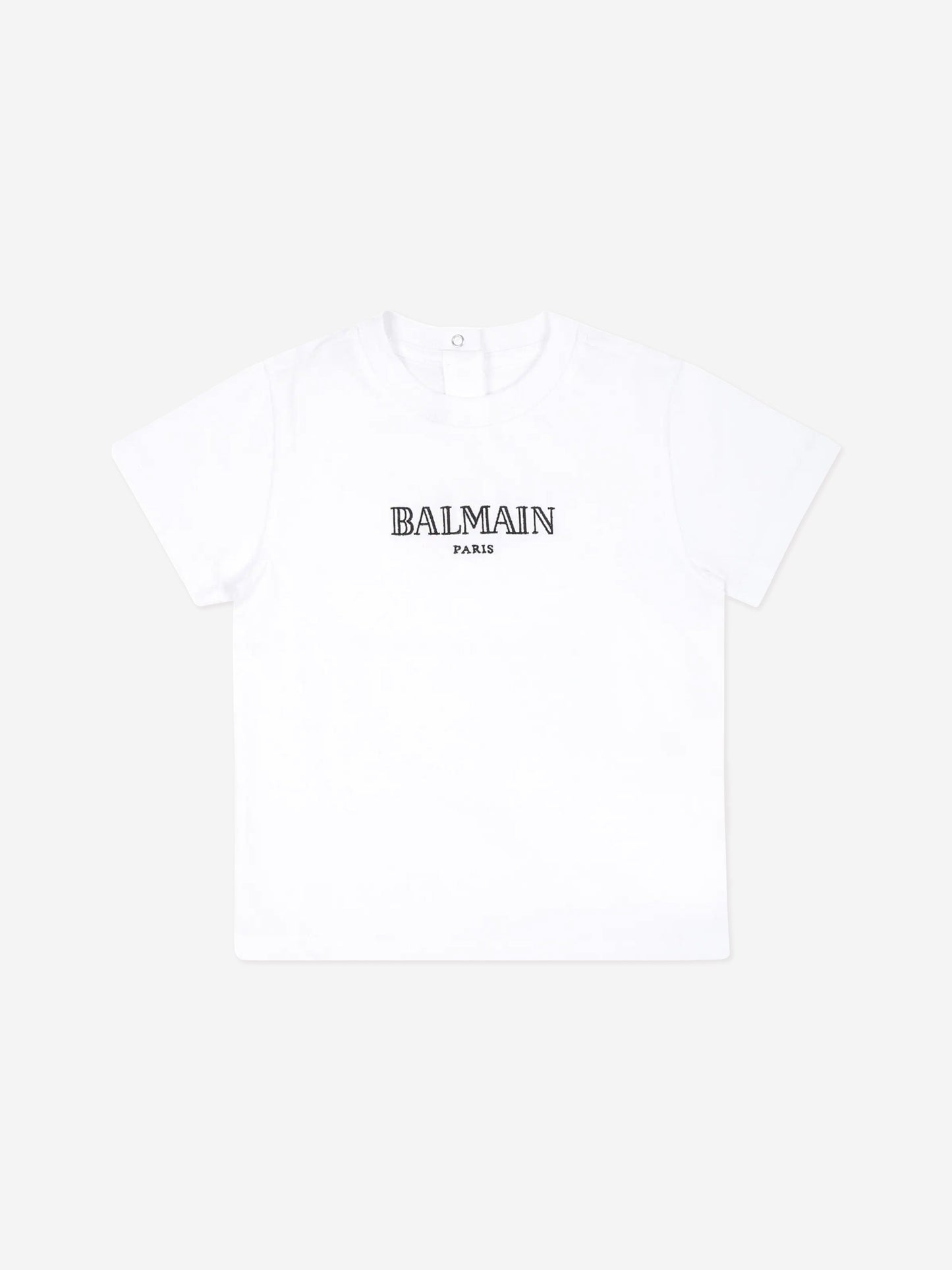 Balmain Baby Paris 白色徽标 T 恤