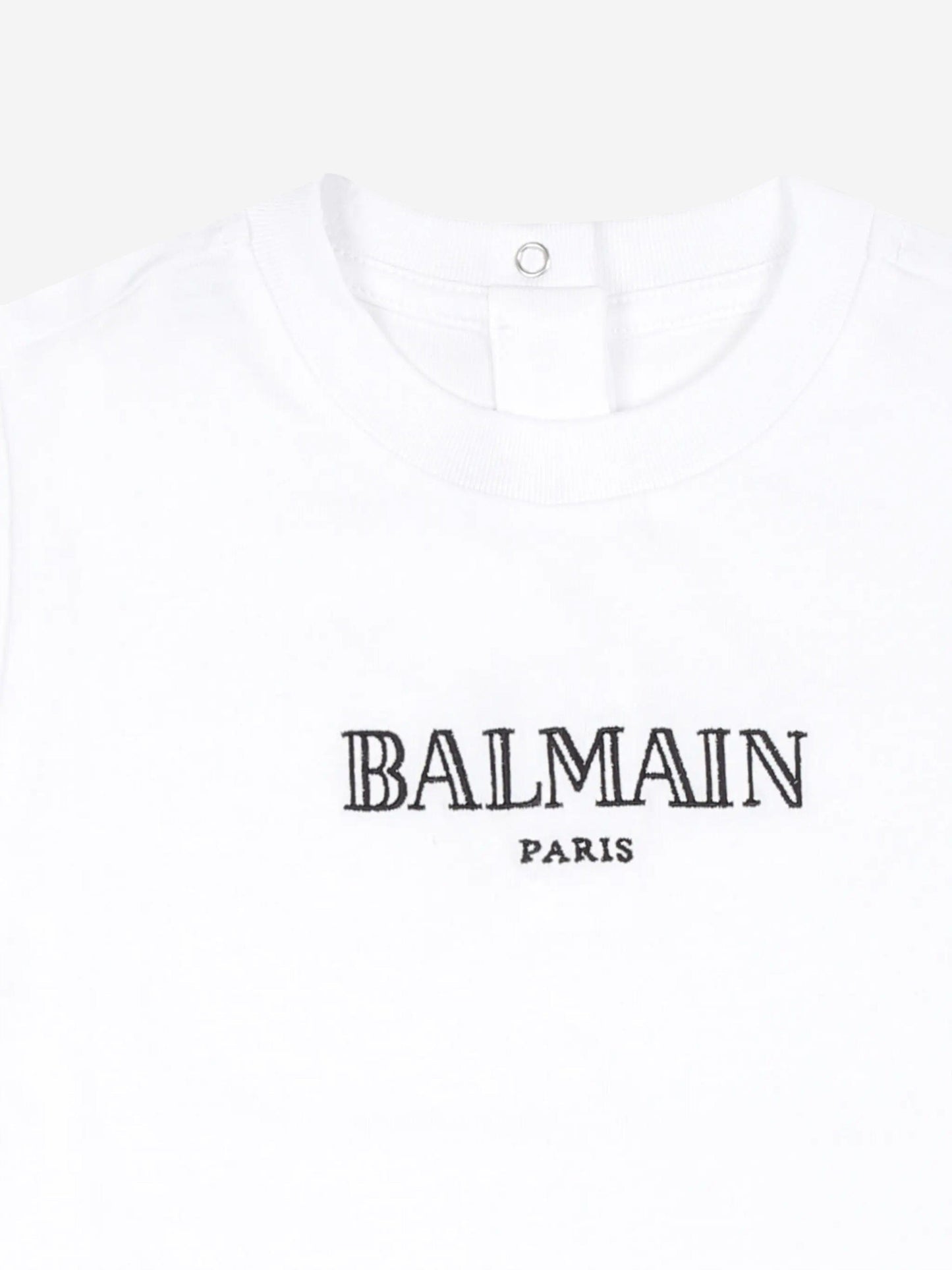 Balmain Baby Paris 白色徽标 T 恤