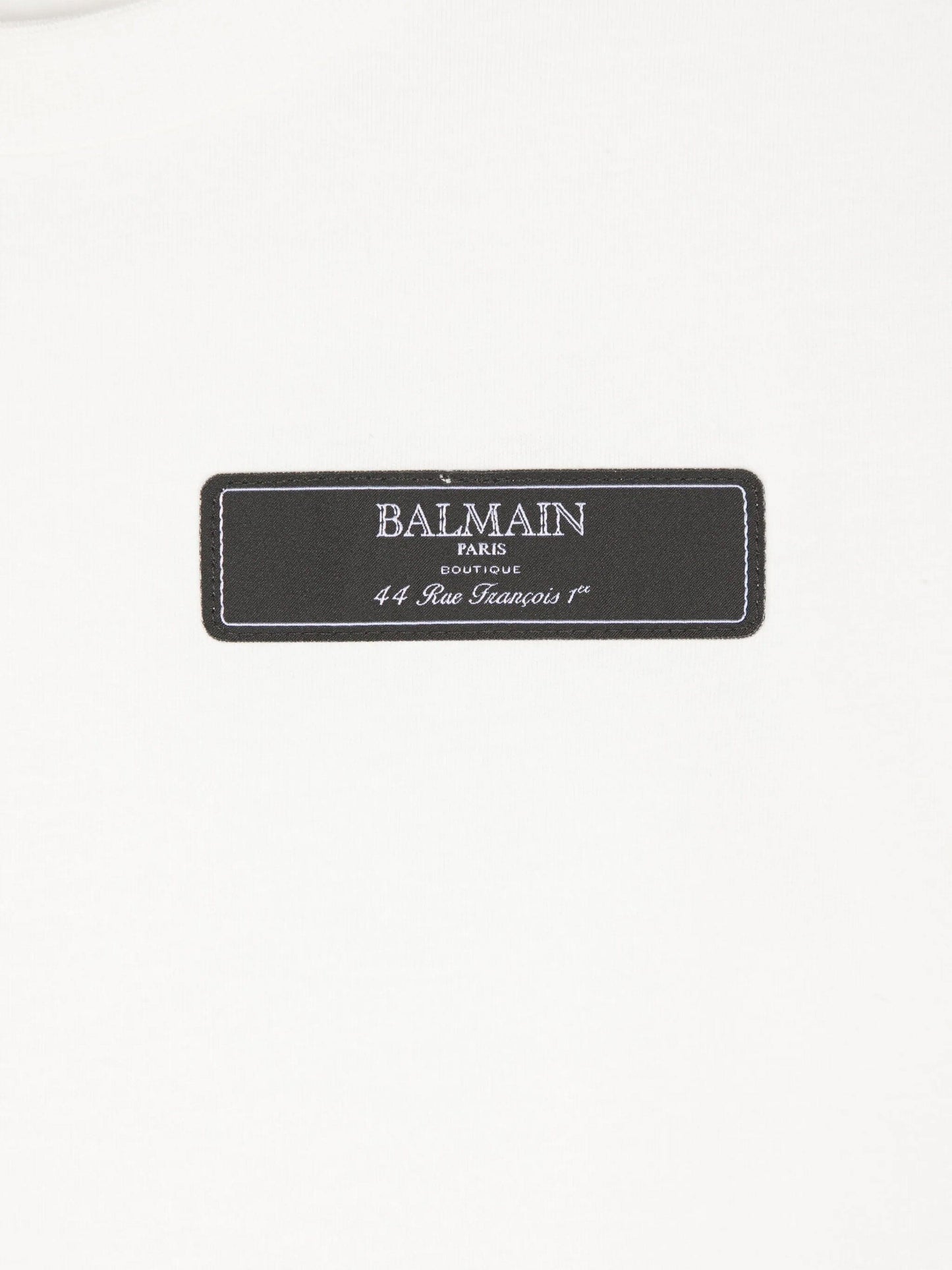 Balmain Kids 象牙色徽标 T 恤