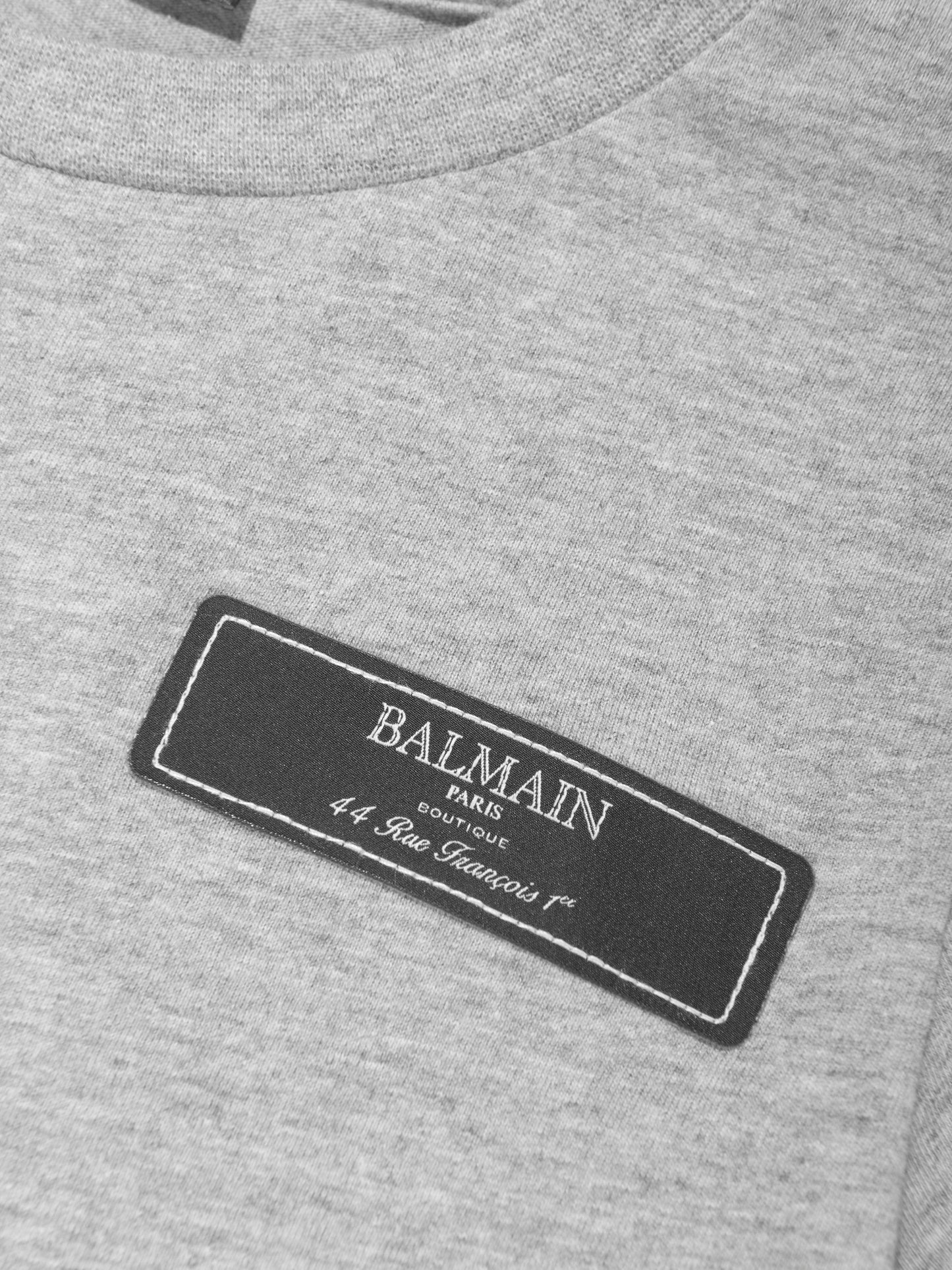 Balmain Kids 徽标 T 恤(灰色)