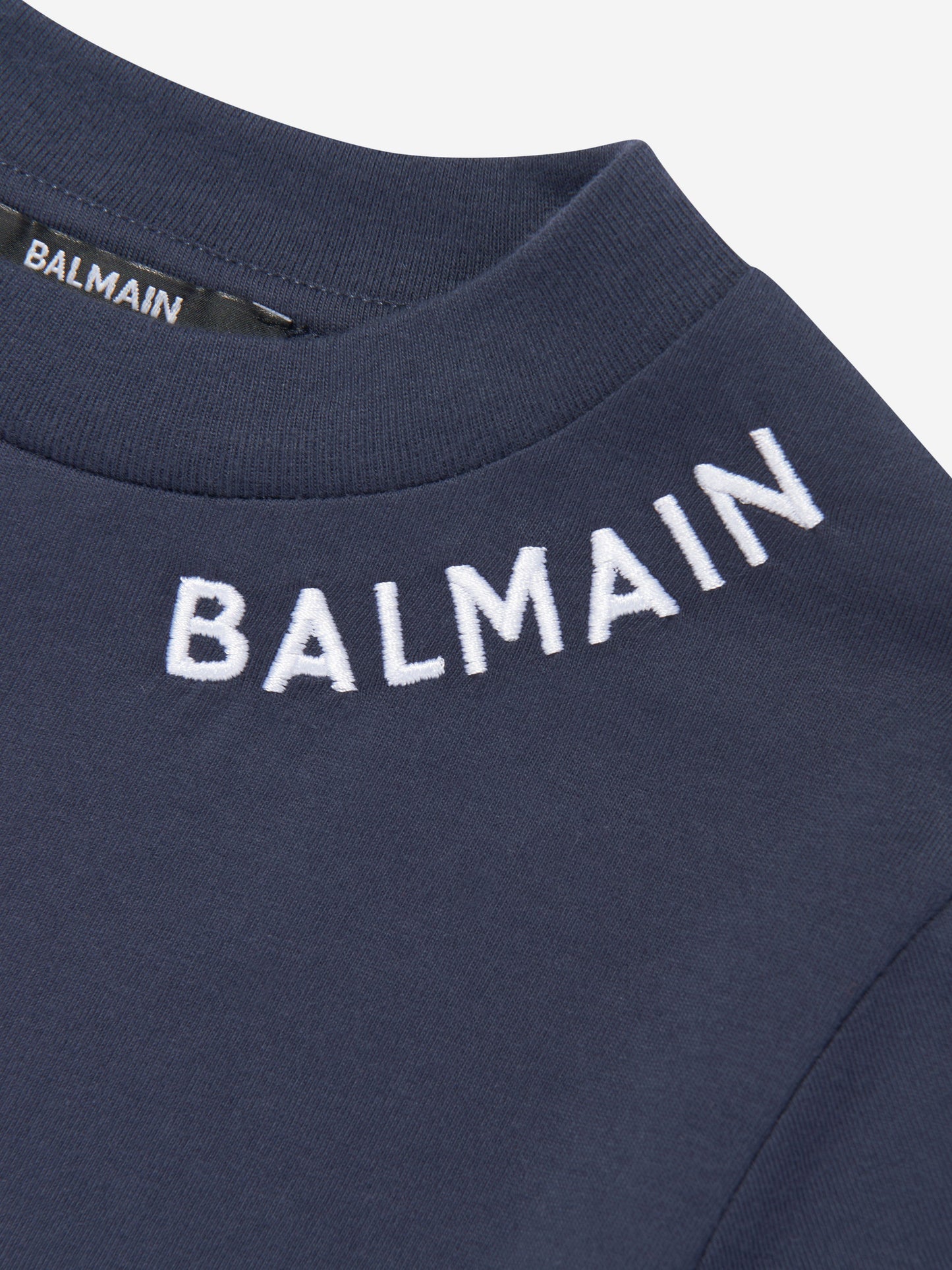 Balmain Kids 徽标 T 恤(海军蓝)