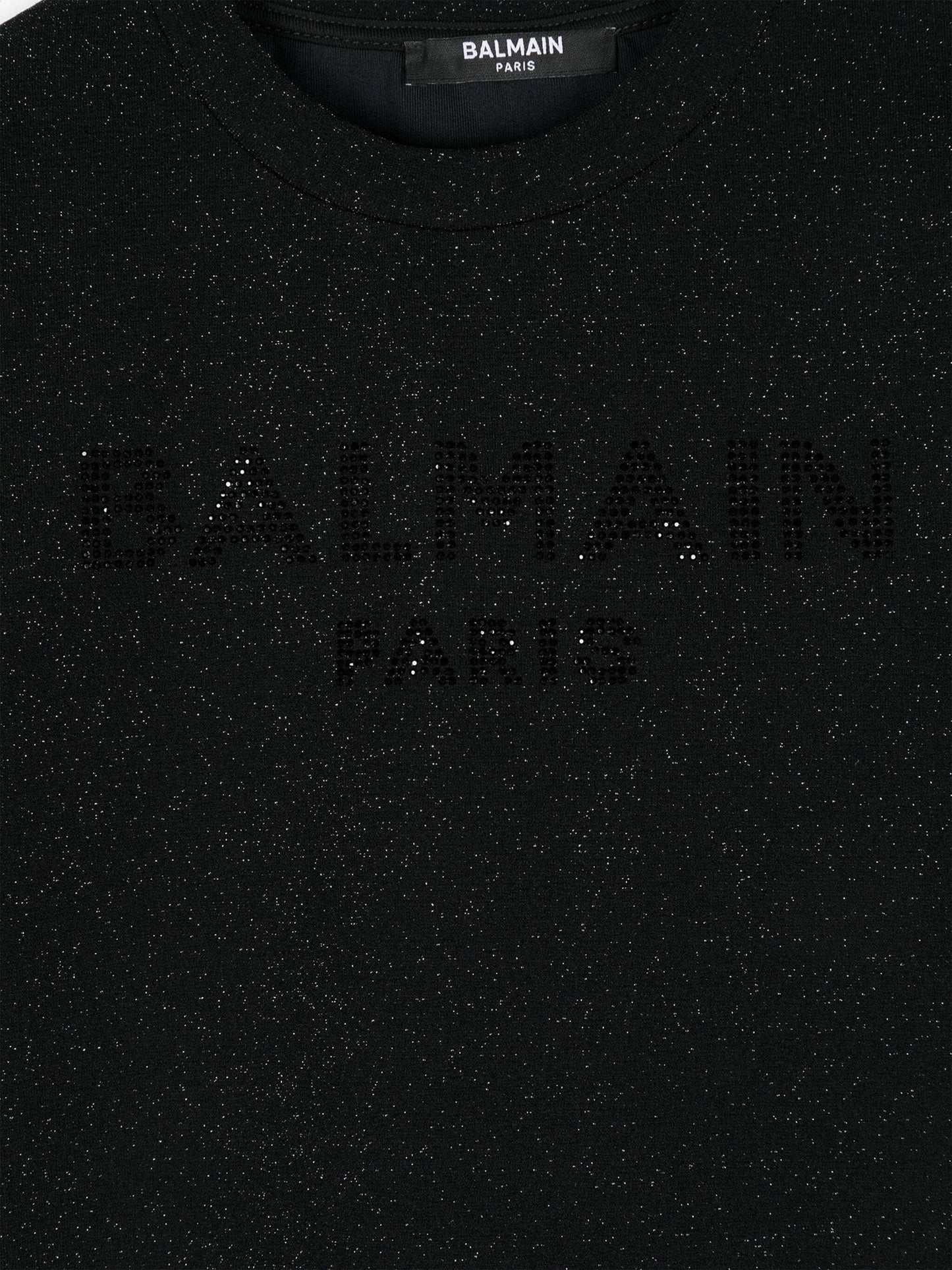 Balmain Boys 巴黎徽标 T 恤(黑色)