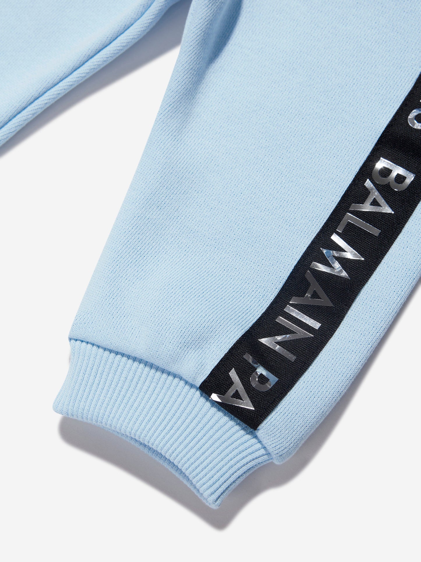 Balmain 男婴蓝色徽标慢跑裤