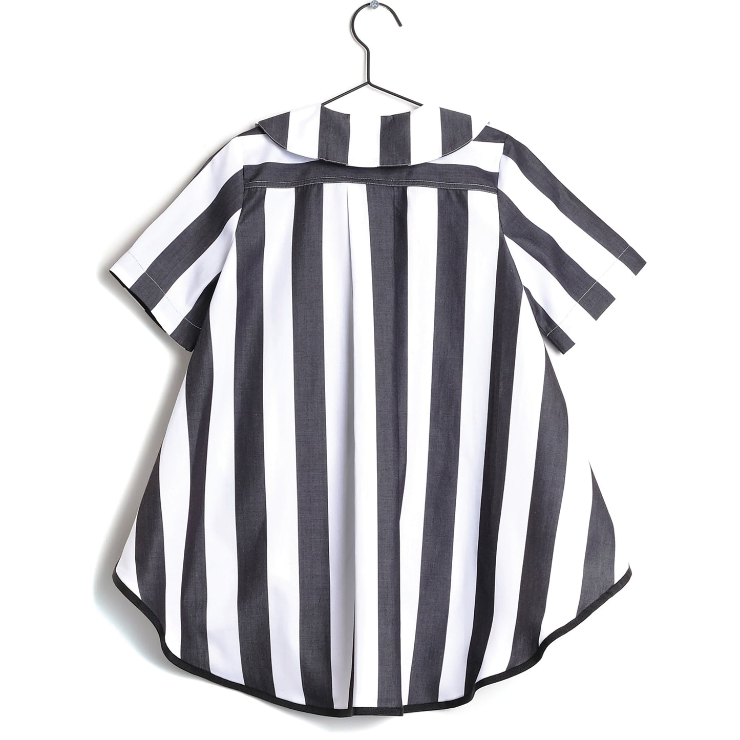 Girls Black Stripes Cotton Shirt